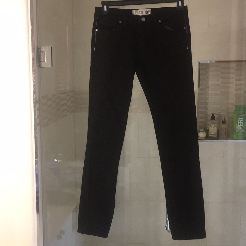 Pink vic secret black jeans sz 6R